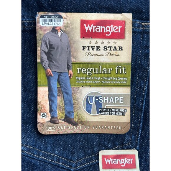 Wrangler New Mens Five Star Premium Denim Jeans Regular Fit 52x30 - Picture 2 of 9
